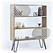 Libreria 3 Ripiani Illia Rovere Nero 94x25x117 Mt1905121 - Foto miniatura 2