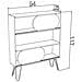 Libreria 3 Ripiani Illia Rovere Nero 94x25x117 Mt1905121 - Foto miniatura 1