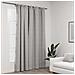 Tenda Oscurante Effetto Lino Con Ganci Grigie 290x245 Cm - Foto miniatura 1