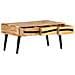 Tavolino Da Caffè 88x50x42 Cm In Legno Massello Di Acacia - Foto miniatura 4