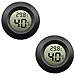2-pack Digitale A Cristalli Liquidi Termometro Interni Esterni Tester Di Umidit Del Calibro Di Temperatura Per Umidificatori Deumidificatori Serra Basement Babyroom Rotonda Nera - Foto miniatura 1