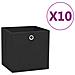 Contenitori 10 pz in Tessuto non Tessuto 28x28x28 cm Nero - Foto miniatura 1