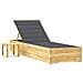 Lettino da Giardino con Tavolino Cuscino Legno Pino Impregnato - Foto miniatura 1