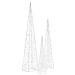 Set Coni Luce Led Decorativi Acrilici Bianco Freddo 30/45/60cm - Foto miniatura 2