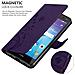 Custodia Compatibile Con Huawei Y5/y6 2017 In Lilla Scuro Fiore - Coperchio Protettivo In Design Floreale Con Chiusura Magnetica, Funzione Stand E Slot Per Carte - Foto miniatura 5