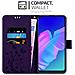 Custodia Compatibile Con Huawei P40 Lite E In Lilla Scuro Fiore - Coperchio Protettivo In Design Floreale Con Chiusura Magnetica, Funzione Stand E Slot Per Carte - Foto miniatura 3