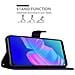 Custodia Compatibile Con Huawei P40 Lite E In Lilla Scuro Fiore - Coperchio Protettivo In Design Floreale Con Chiusura Magnetica, Funzione Stand E Slot Per Carte - Foto miniatura 4