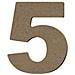 Numero 5 In Legno Mdf Per La Decorazione - 8 Cm - Foto miniatura 1