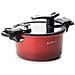 Pentola a Bassa Pressione Antiaderente da 5 Litri | Conserva i Nutrienti degli Alimenti, Dimezza il Tempo di Cottura, Risparmio Energetico | Per Tutti i Piani Cottura, Inclusa Induzione | Diametro: 24 cm, Colore: Rosso - Foto miniatura 1