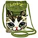 Pochette Tracolla Per Smartphone Tessuto Design Gatto Buffo - Foto miniatura 1