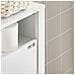 Mensola Salvaspazio Con 2 Cestelli Grigi Estraibili Mobiletto Da Bagno Bianco 20x60x70cm Bzr83-w - Foto miniatura 3