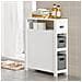 Mensola Salvaspazio Con 2 Cestelli Grigi Estraibili Mobiletto Da Bagno Bianco 20x60x70cm Bzr83-w - Foto miniatura 5