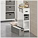Mensola Salvaspazio Con 2 Cestelli Grigi Estraibili Mobiletto Da Bagno Bianco 20x60x70cm Bzr83-w - Foto miniatura 6