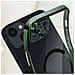 Cover Magsafe Per Iphone 13 Silicone Protezione Fotocamera Bordo Cromato Verde - Foto miniatura 3