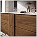 Mobile Da Bagno Sospeso Con Doppio Lavabo, Finitura Mercure, Made In Italy,, Zlcbagnjup03 - Foto miniatura 2