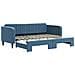 Divano Letto Con Letto Estraibile Blu 90x200 Cm In Velluto - Foto miniatura 2