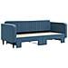 Divano Letto Con Letto Estraibile Blu 90x200 Cm In Velluto - Foto miniatura 3