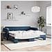 Divano Letto Con Letto Estraibile Blu 90x200 Cm In Velluto - Foto miniatura 1