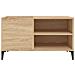 Mobile Porta Dischi Rovere Sonoma 84,5x38x48 Legno Multistrato - Foto miniatura 4