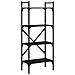 Libreria 4 Ripiani Nera 56x31,5x138,5 Cm Legno Multistrato - Foto miniatura 2