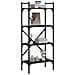 Libreria 4 Ripiani Nera 56x31,5x138,5 Cm Legno Multistrato - Foto miniatura 3