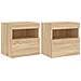 Mobili Tv A Parete Con Luci Led 2pz Rovere Sonoma 40x30x40 Cm - Foto miniatura 2