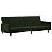 Divano Letto A 2 Posti Verde Scuro In Velluto - Foto miniatura 1