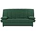 Divano Letto 3 Posti - Tessuto 100% Cotone Verde - 190 X 92 Cm - Mila - Foto miniatura 1