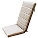 Cuscino In Poliestere Sfoderabile Impermeabile Con Schienale Alto 115x46 Cm Per Sedia Poltrona - Tan - Foto miniatura 1