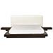 Letto Matrimoniale Legno Scuro Con Testata In Bouclé Con Led 160 X 200 Cm Zen - Foto miniatura 4