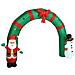 Arco Gonfiabile Natalizio Con Babbo Natale E Pupazzo Di Neve 300x240h Cm Esterno - Foto miniatura 1