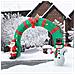 Arco Gonfiabile Natalizio Con Babbo Natale E Pupazzo Di Neve 300x240h Cm Esterno - Foto miniatura 3