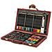 Valigetta Legno Pittore 78pz Colori Pittura Pastelli Acquerelli Professionale - Foto miniatura 5