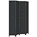 Divisorio Ambienti 4 Pannelli Nero Legno Massello Di Paulownia - Foto miniatura 2
