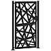 Cancello Giardino Nero 105x180 Cm In Acciaio Design Leggero - Foto miniatura 1