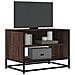 Mobile Tv Rovere Marrone 61x40x46 Cm Legno Multistrato Metallo - Foto miniatura 1