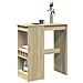 Tavolo Bar con Rastrelliera Sonoma 90x47,5x103,5 cm Multistrato - Foto miniatura 2
