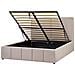 Letto Contenitore Tessuto Castelnavet 160 X 200 Cm Tortora - Foto miniatura 2