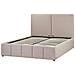 Letto Contenitore Tessuto Castelnavet 160 X 200 Cm Tortora - Foto miniatura 3