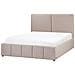 Letto Contenitore Tessuto Castelnavet 160 X 200 Cm Tortora - Foto miniatura 4