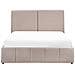 Letto Contenitore Tessuto Castelnavet 160 X 200 Cm Tortora - Foto miniatura 5