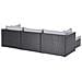 Set Di Divani Angolari Da Giardino 4 Posti Sano Lato Destro Nero - Foto miniatura 5