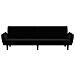 Divano Letto a 2 Posti Nero in Velluto - Foto miniatura 5