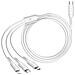 Cavo 3-in-1 Usb-c, Micro Usb, Lightning Ricarica Rapida 60w 1m, Bianco - Foto miniatura 3