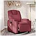 Poltrona Massaggiante Reclinabile Elettrica Rosso Vino Tessuto - Foto miniatura 2