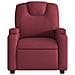 Poltrona Massaggiante Reclinabile Elettrica Rosso Vino Tessuto - Foto miniatura 9