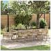 Set da Pranzo da Giardino in 9 Pezzi Rattan Poliestere Beige - Foto miniatura 2