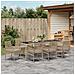 Set da Pranzo da Giardino in 9 Pezzi Rattan Poliestere Beige - Foto miniatura 4