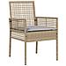 Set da Pranzo da Giardino in 9 Pezzi Rattan Poliestere Beige - Foto miniatura 6