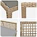 Set da Pranzo da Giardino in 9 Pezzi Rattan Poliestere Beige - Foto miniatura 9